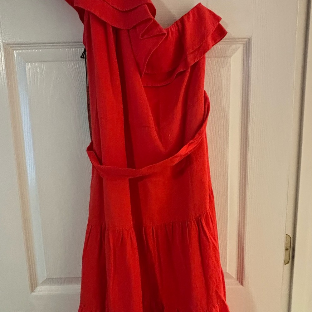 Elegant One Shoulder Red Dress